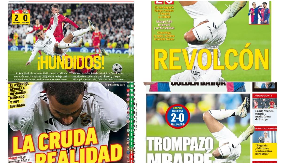 مبابي يقودنا للهاوية.. جنون الصحافة الإسبانية بعد سقوط ريال مدريد أمام ليفربول