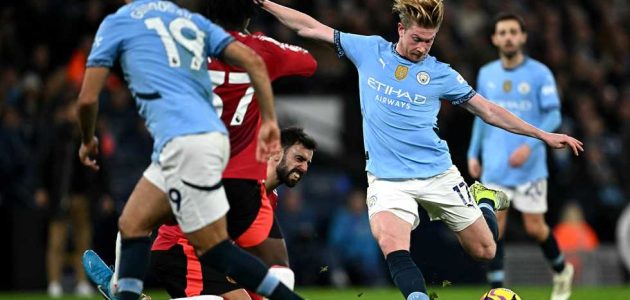 دي بروين يعود لتشكيل مانشستر سيتي الأساسي أمام ليستر في الدوري الإنجليزي