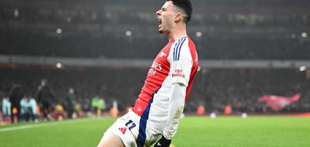 مارتينيلي يقود تشكيل آرسنال ضد دينامو زغرب في دوري الأبطال